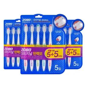 2080 칫솔 오리지날 탄력모, 10입, 3개