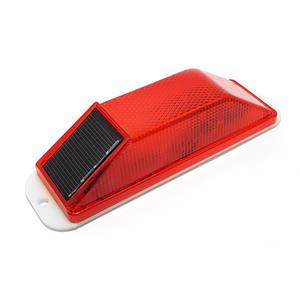 태양광 충전 LED 경고등 일자 RED 경광등 비상등 안전등 식별등 점멸등 멧돼지 고라니 야생동물 퇴치