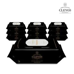 [클레보스]에센셜 블랙 물티슈 캡형 70매 x 10팩