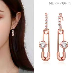 [메리그린] 14K 하트 클립 귀걸이 Gold pin