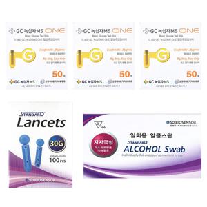 녹십자MS 원 ONE 혈당시험지 당뇨혈당체크지 세트 (시험지150매+침100+솜100) - 28년 02월