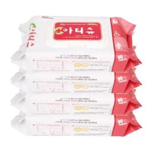 베이비피아 아티슈 80매 x 4팩 무자극 도톰한 아기 신생아 물티슈