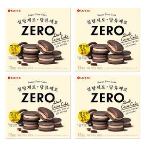 롯데웰푸드 제로 카카오 케이크, 171g, 4개