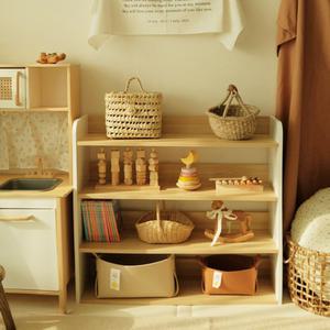 심플룸 모아 교구장 낮은 원목 아기 유아 원목 아이방 어린이집