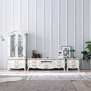 [리체갤러리] 수입 프렌치 엔틱가구 원목 보나끄 소피아 양문 장식장 세트