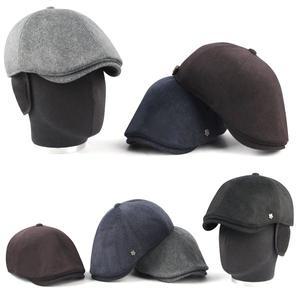 [마메든]캐시미어 귀달이 헌팅캡 4color/따뜻한 겨울 남자 아빠 신사 중년 할아버지 귀마개모자
