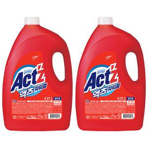 액츠 파워젤 액체세제 일반 용기, 4.21L, 2개