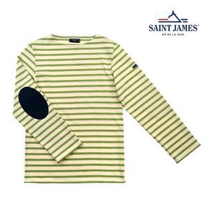 [대구백화점] [세인트제임스]메르디앙 엘보패치 긴팔티셔츠[EL3](메르디앙 ECRU/LIME)