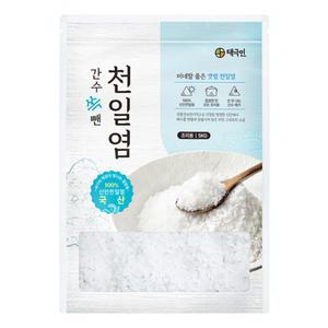 태극인 간수 쏙 뺀 탈수 신안 천일염 5kg 10kg 굵은소금