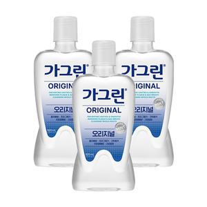 가그린 구강청결제, 오리지널, 820ml, 3개