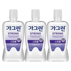 가그린 구강청결제, 스트롱, 750ml, 3개