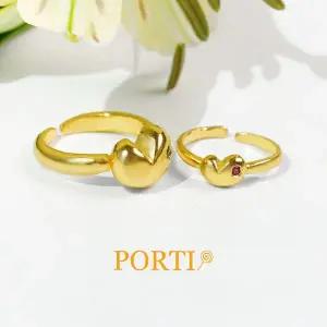 갤러리아 [뽀르띠] 순금 24K 탄생석 강낭콩 돌반지 3.75g