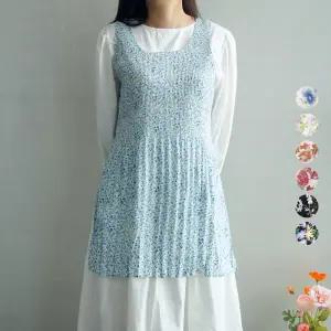 앞치마와가운 빅사이즈 시원한 여름 얇은 쉬폰 주름 플리츠 앞치마