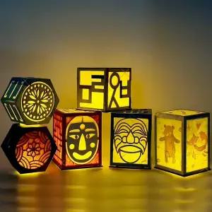 한지 공예등 만들기 무드등 간접 조명 셀프 제작 자녀 책상 나만의 공간 꾸미기 재료 미술 수업 준비물