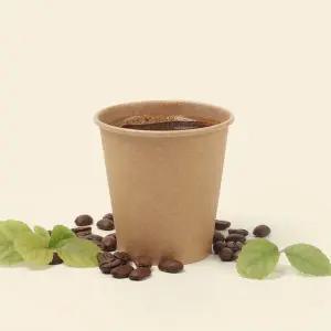 [해피팩]6.5온스 크라프트 무지 종이컵 180ml 일회용컵 자판기컵 1박스 1000개