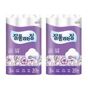 잘풀리는집 순수한감동 3겹 휴지 25m 30롤 2개