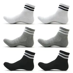 [6켤레] 여성용 투라인 단목양말 / 스포츠양말 발바닥 두꺼운 쿠션 이중바닥 골프 등산 헬스 런닝 운동 국산