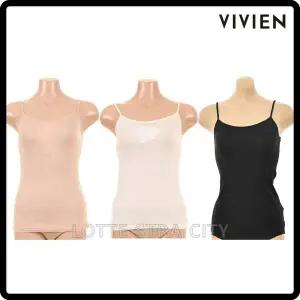 [롯데백화점]비비안 가격인하 시그니쳐 모달소재 여성기본 끈나시 런닝 3컬러택1 RU7144