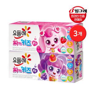 빙그레 요플레 짜먹는 키즈 딸기/포도 6입 3개 / 캐치티니핑