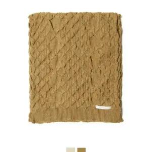 [하프클럽/다잇템]남성 커플시밀러룩 카멜색 꽈배기 니트목도리