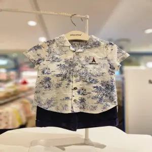 [압소바 의류] (백일돌선물) 차밍 셔츠 상하복 (24여름신상품) (AZ321202)