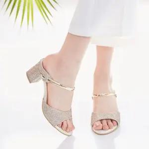 [제이시]제이시 6cm 여성 여름샌들 발볼넓은 큐빅슬리퍼 S008