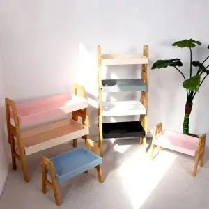 리서스 2단선반 A형 원목 다용도스탠드 소품정리대 다이 수납