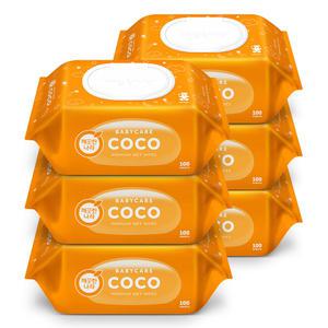 깨끗한나라 코코 베이비케어 물티슈 캡형 100매 6팩