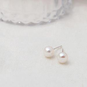 [메리그린] 92.5 SILVER 천연 담수 진주 귀걸이 8mm