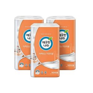 깨끗한나라 데일리 아껴쓰는 키친타올 140매 8롤 3팩