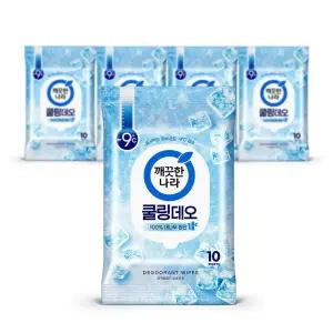깨끗한나라 페퍼민트 쿨링 데오 물티슈 10매 x5개