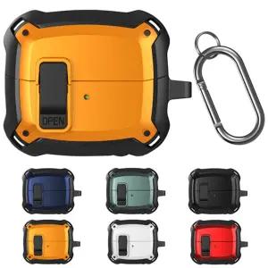 갤럭시 버즈3 프로 FE 호환 에어 범퍼 락 잠금 버튼 카라비너 키링 케이스