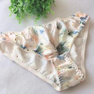 여자 심리스 모달 편안한 실크 팬티 3종택배100누에실크여순진실크나염여XXL삼각