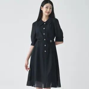 피어로즈 사이드 플리츠 핏플레어 원피스 LFOPO592_NA