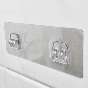 와이어 선반 접착패드 2구 / 욕실 화장실 선반 접착 후크 무타공