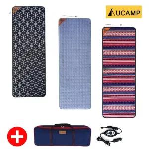 유캠프 DC 12V 전기매트 탄소 온열 매트 차박 캠핑 차량용 전기장판 1인용 세트(가방포함)