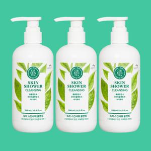 꽃을든남자 스킨샤워 클렌징 녹차 500mlx3개 대용량 딥클렌징