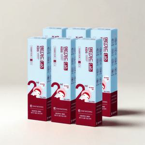 덴티가드랩 2단계 키즈 불소 어린이 주니어 초등학생 치약 6개입