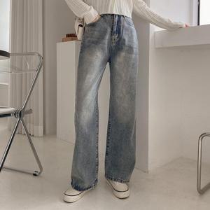 [시크릿라벨] [3단기장/인생핏] 와이드 데님 팬츠