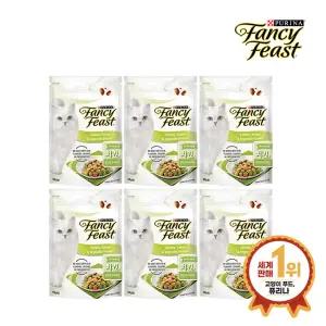 팬시피스트 고양이사료 치킨 칠면조야채 450g 6개