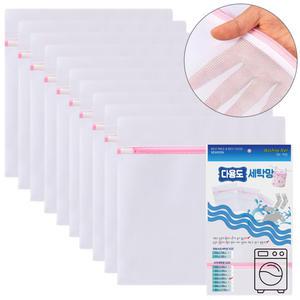 촘촘한 (고운 세탁망 60X60cm 10P) 대형 사각 의류 망사 빨래망 세탁기 망 엉킴방지 빨래 메쉬 망 빅사이즈