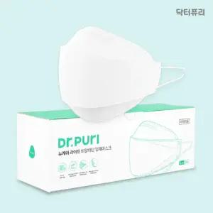 닥터퓨리 KFAD 비말차단 입체마스크 50매 번들형 화이트 대형 중형)