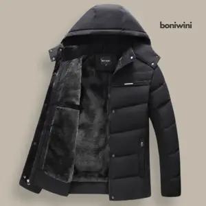 Bnwn 검정 여자 기모바람막이 방한 방수 방풍 겨울 등산털자켓 윈드브레이커 후드 집업