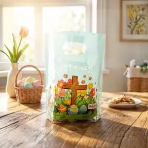 JNC 부활절 2구 손잡이형 비닐 스탠드형 20매 부활의 첫열매 예수그리스도 부활절 계란포장