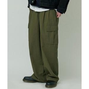 GLW (기모옵션추가) 와이드 빅포켓 밴딩 카고 팬츠 카키 21FLGP07KH 107556