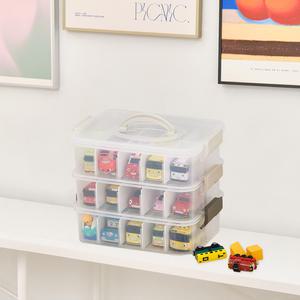 플라팜 레고 장난감 정리함 (칸막이포함) 1호, 3단, 믹스컬러, 1개