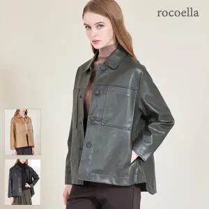 [로코엘라]쿠벤 비건 페이크 레더 여성 자켓_P391451673