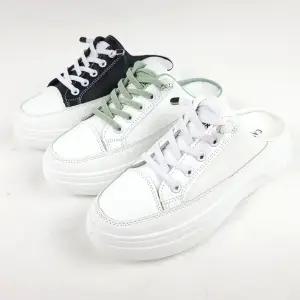 순이의신발장 키높이 통굽 발편한 여성 블로퍼 운동화 슬리퍼 여자 흰색 뮬 스니커즈 4cm