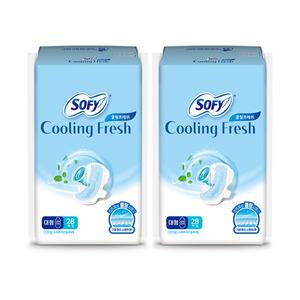 쏘피 쿨링프레쉬 날개형, 대형, 28매, 2개