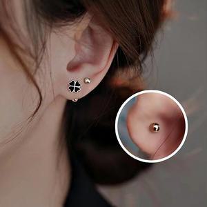 이스테리 실버925 행운의 클로버 피어싱 귀걸이